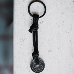 Le Sou Français key ring - Charcoal black