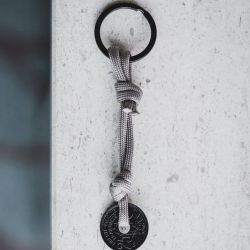 Le Sou Français key ring - Charcoal beige