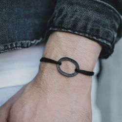 Le Sou Français bracelet - the Bastille charcoal black