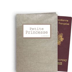 Shiny Linen passport case "Petite princesse"