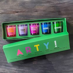 Box of 5 Arty Scented Candles
