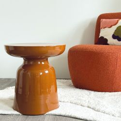 Titou ochre side table D40 H43cm