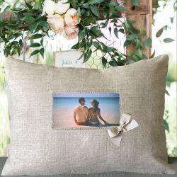 Custom Cushion Linen with photo - rectangular