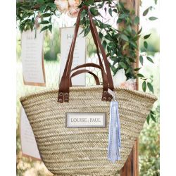 Straw basket "Mr & Mrs"