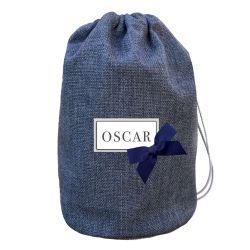 Baby personalized backpack - woven Jean