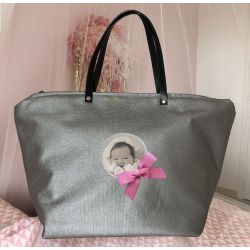 Changing Bag - Grey glittering