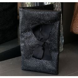 Coin purse flat Black Saya