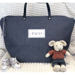 Changing Bag - woven jeans