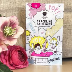 Crackling pink bath salts