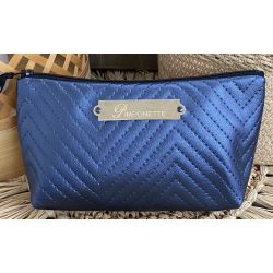 Blue diabolo make up bag