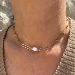 Cultured Pearl Choker Necklace Ibiza