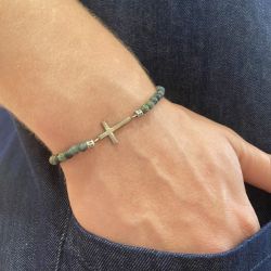 Cross bass rope bracelet - Turquoise