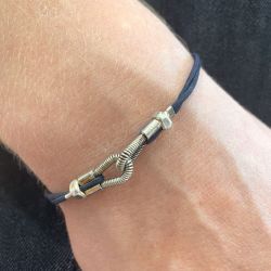 You & Me bass rope bracelet - Navy