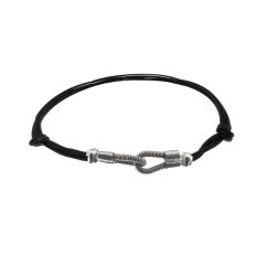 You & Me bass rope bracelet - Noir