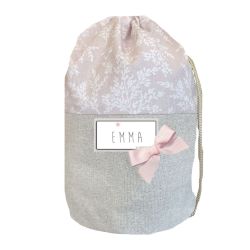 Baby girl personalized backpack - Nude floral