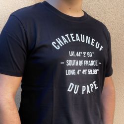 Black T-shirt Chateauneuf du Pape