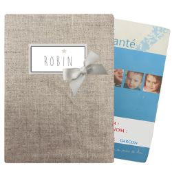 Coated linen Health notebook
