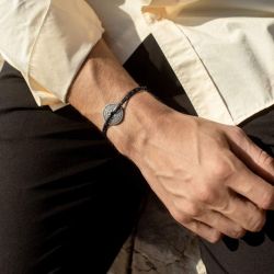 Aged Silver Bracelet - the Storm