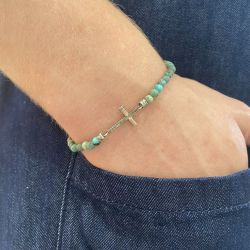 Cross bass rope bracelet - Turquoise