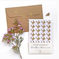 Swallows glitter stickers - Tendrement Fé