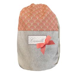 Baby girl personalized backpack - Coral Japa