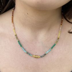 Rainbow necklace - blue