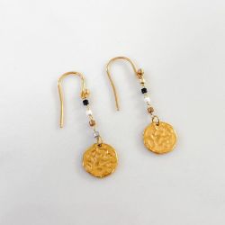 Black miyuki earrings