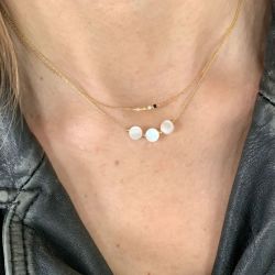 Double moon Necklace