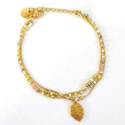 Sand Miyuki triple bracelet