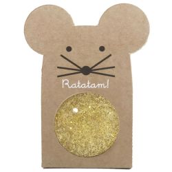 bouncy ball mouse - gold