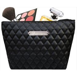 Toiletry Bag Woman - Quilted black