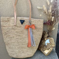 raffia handbag - natural