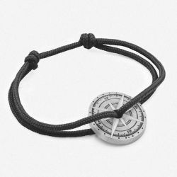 Aged silver bracelet - black