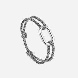 Link bracelet - black and grey 