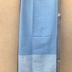 Fouta - Gray Blue and Silver Beach Towel