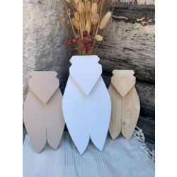 Recycled wood cicada Bazarette - white