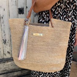 Makana raffia bag - straw