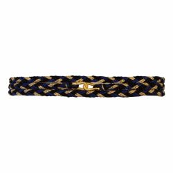 You & Me 3-turn bracelet in bass string - black and navy