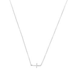 Necklace little cross - silver plated