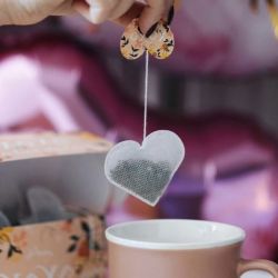 5 Earl Grey Tea Bags - Heart