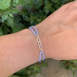 Mesh bracelet - sky blue