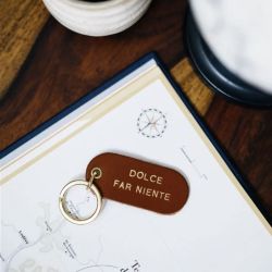 Leather key ring - dolce far niente