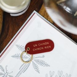 Leather key ring - un chinon chinon rien 