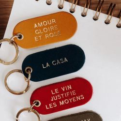 Leather key ring - Love, Glory and Rosé