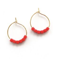 Simply Hoop Earring - red