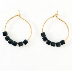 Simply Hoop Earring - black