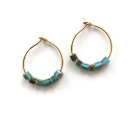 Simply Hoop Earring - aqua