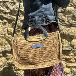 Raffia shoulder bag - Cory