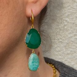 Lagoon stone earrings