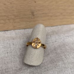 Goutte ring - gold glitter